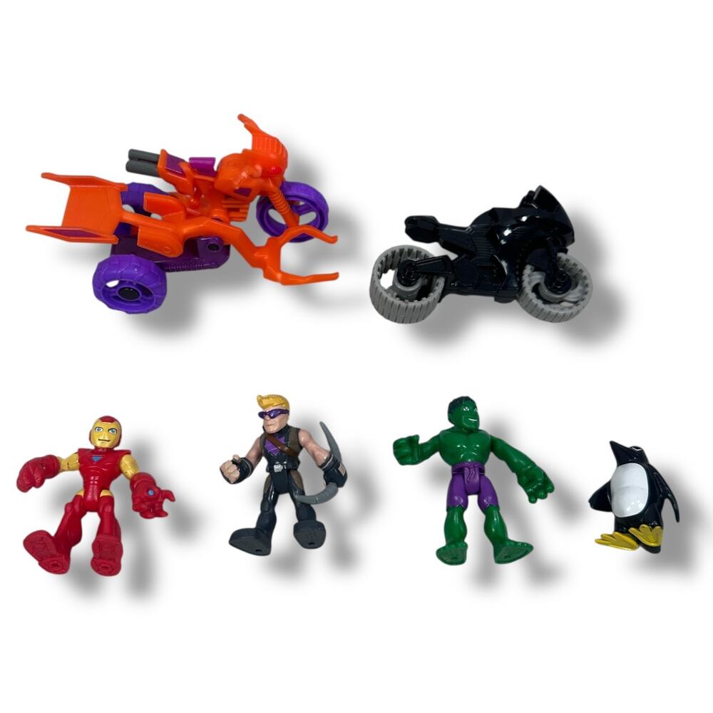 Playskool Heroes Marvel Super Heroes Adventures Action Figures Lot of 6 Hulk‎